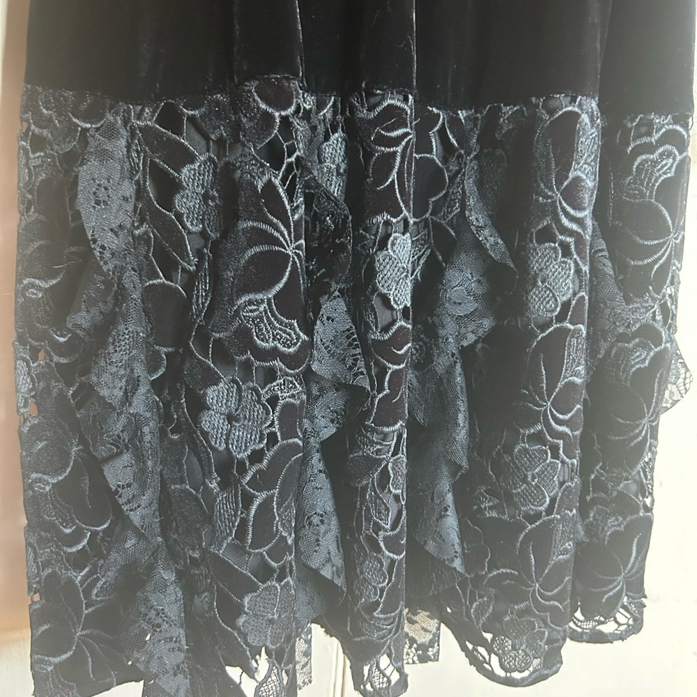 NWT French Connection Velvet And Lace Dress - Picture 8 of 8